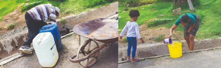 Villagers forced to drink from roadside well