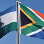 Lesotho and SA flags