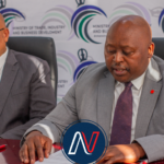 Minister of Trade, Industry and Business Development, Mokhethi Shelile and Minister of Law and Justice Richard Ramoeletsi