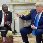 US President Donald Trump meets South African President Cyril Ramaphosa at the White House in Washington DC