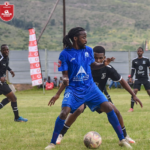 Charlie of Matlama FC in action with Manonyane’s defense