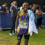 Lesotho marathoner, Khoarahlana Seutloali after African Development Soweto Marathon