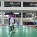 Badminton sports action in Lesotho.