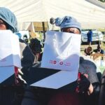 Herd boys from Matsoaing proudly display hygiene packs donated by UNFPA and Vodacom Lesotho – a gesture affirming that they are seen, loved, and cared for.