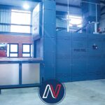 Inside New Dawn’s crematorium, showing the high-temperature furnace used to cremate bodies