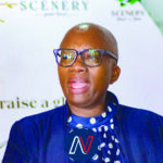 Marethabile Sekhiba delivers an emotional speech during a surprise celebration recognising her achievements