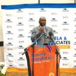 Ramela Fooundation Founder, Bishop David Thakadu Ramela addressing the media during the official launch of the Moshoeshoe's Day Horse Race