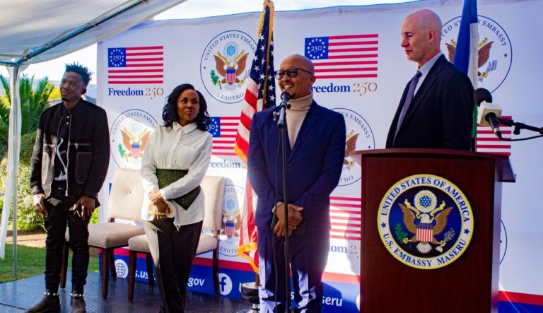 US Embassy in Maseru use a rare double anniversary to tout health gains, energy investments and a multi-billion maloti commercial pipeline