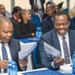 From left, CBL Deputy Governor Lehlomela Mohapi and CBL Governor, Dr. Maluke Letete