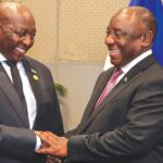 Prime Minister Matekane with SA President at the SADC Summit in Durban